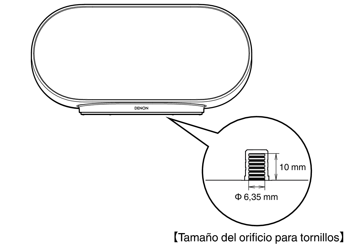 Screw hole size DH600